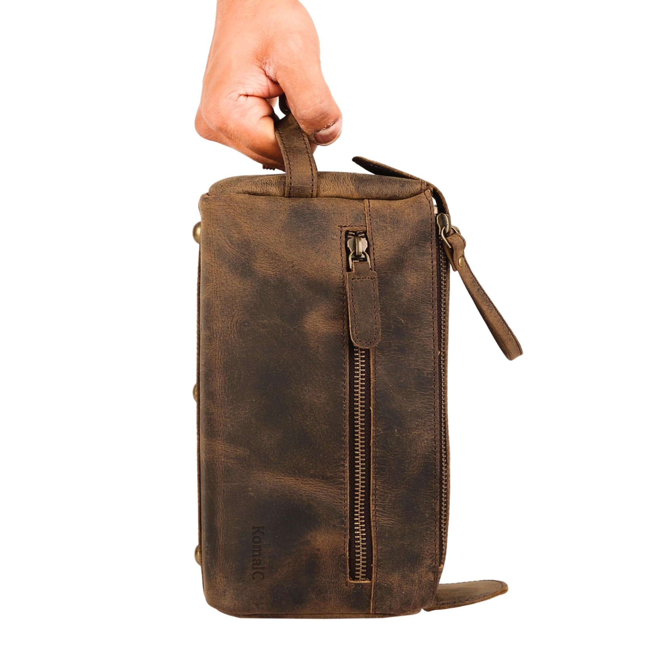 KomalC compact design with roomy main compartment for organized luggage.