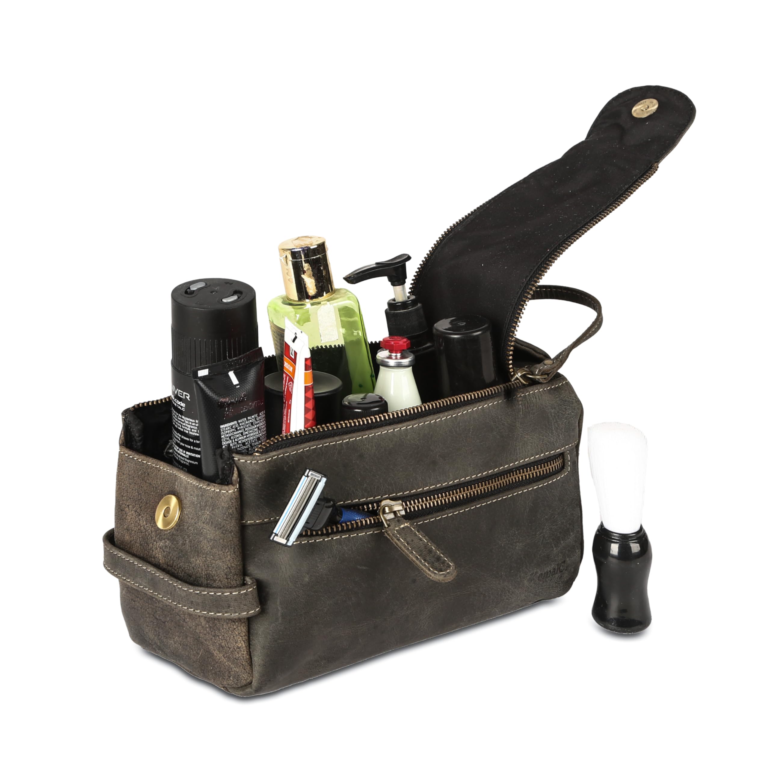 KomalC compact 9.3x5.0x4.3 inches fits in bags and backpacks.