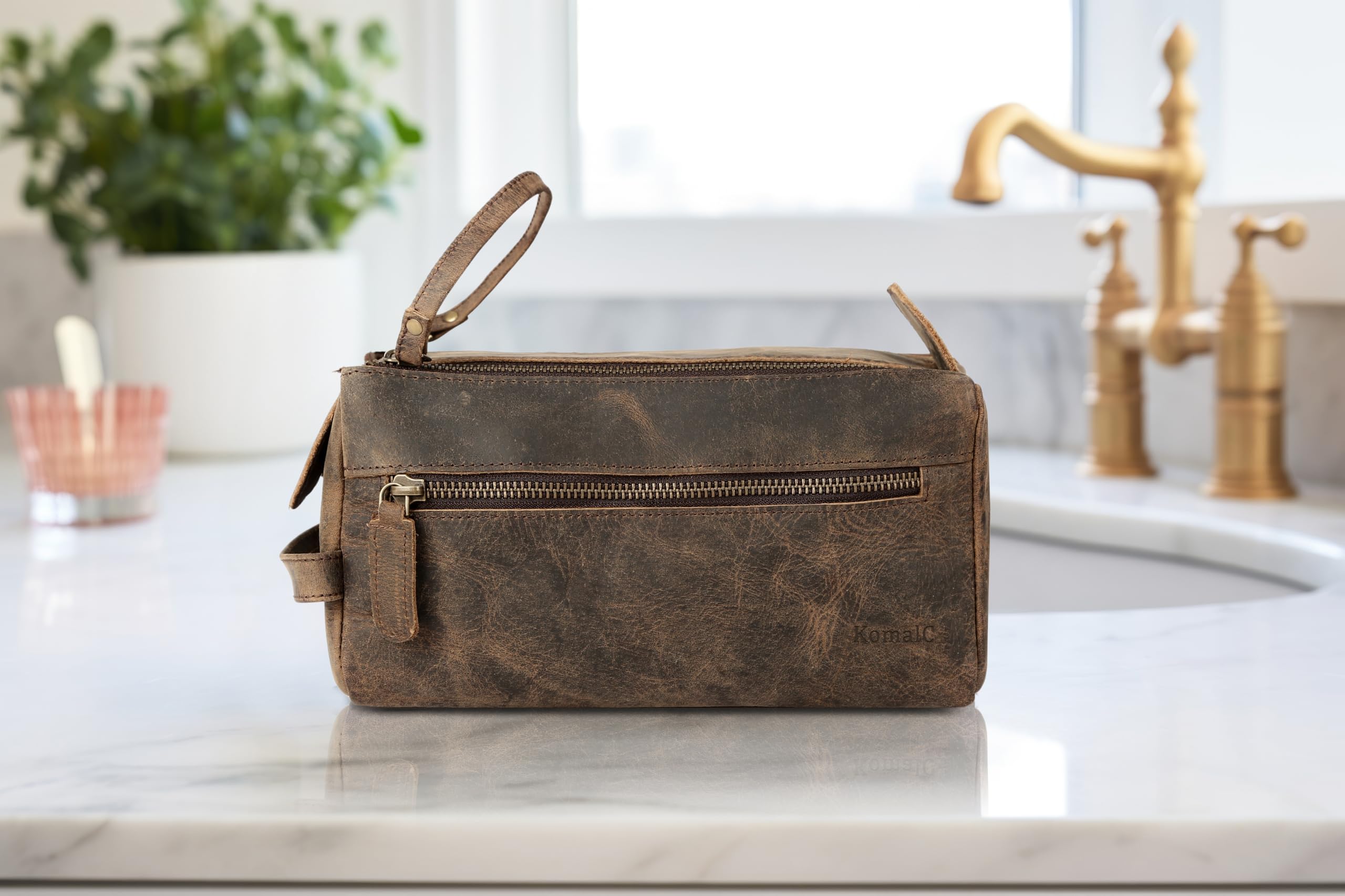 KomalC leather patina aging detail adds character with daily use.