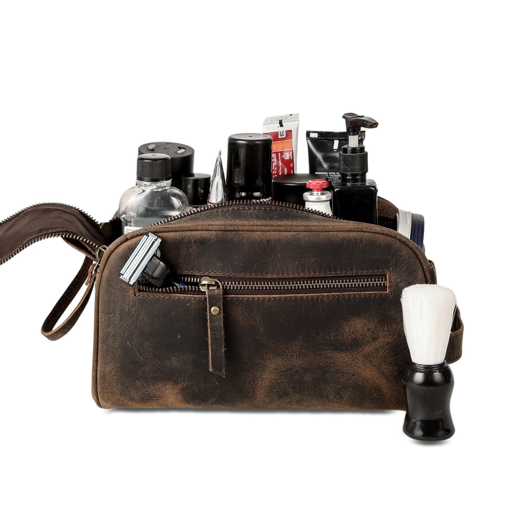 KomalC leather texture close-up highlights premium buffalo leather durability.