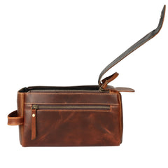 KomalC Dopp Kit zipper detail with YKK hardware for durability
