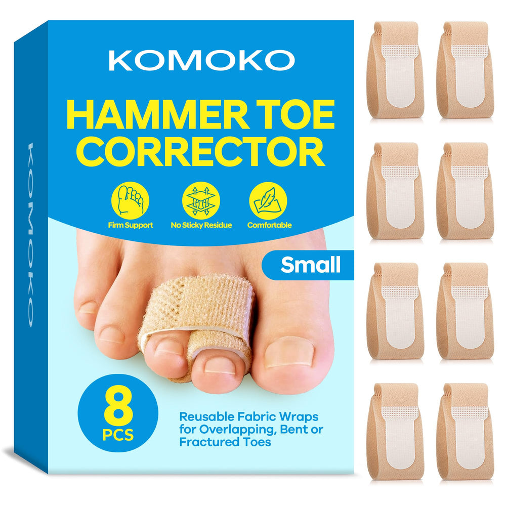Komoko Hammer Toe Corrector 8-pack packaging for discreet daily toe care.
