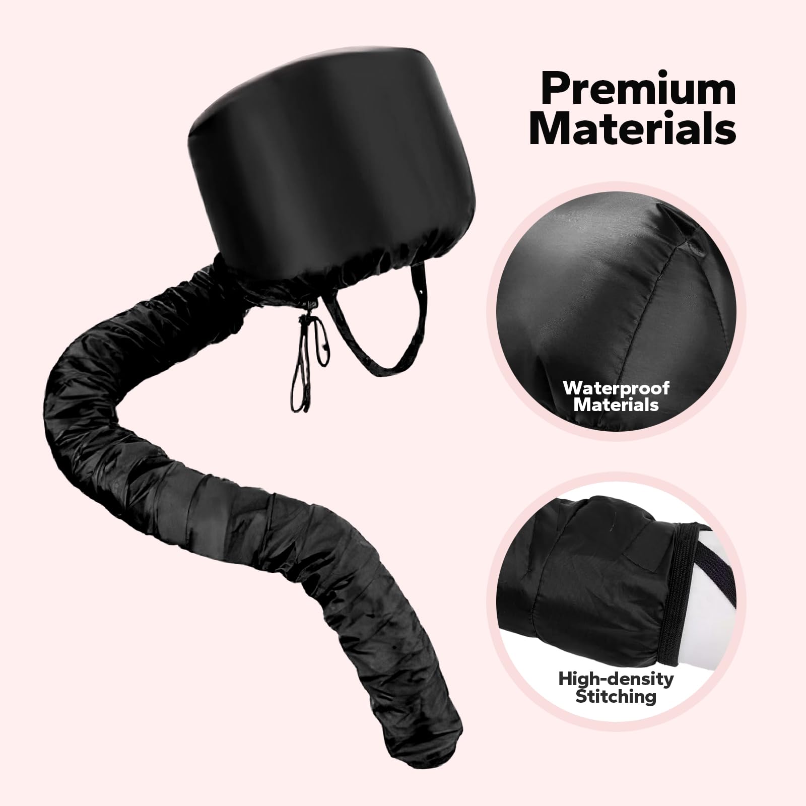 Komoko hooded dryer bonnet in use demonstrates hands-free deep conditioning and efficient drying.