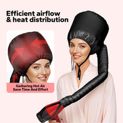 Komoko hooded hair dryer bonnet ready for travel shows secure fit and portability.