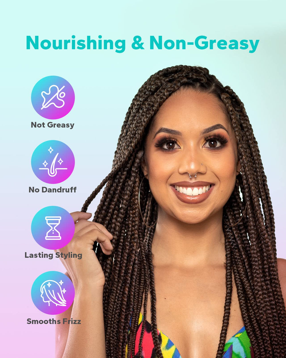 Komoko StyleShark closeup creamy texture for easy detangling and controlled edges