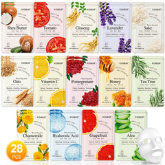 KONEUK 28-pack face mask gift-set packaging highlights premium spa gift.