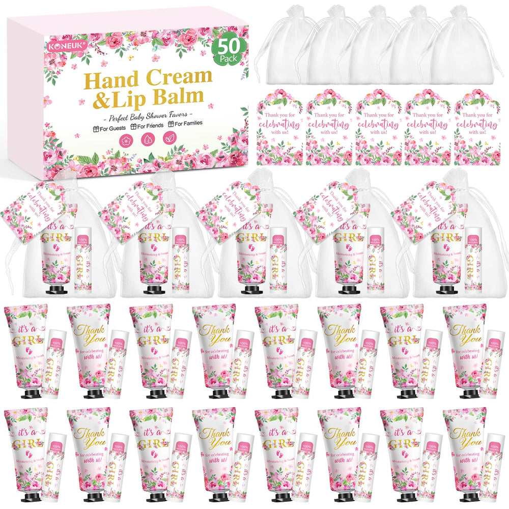 KONEUK 50-pack baby shower hand cream with cherry blossom scent for soft skin