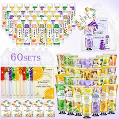 KONEUK 60-pack lip balms in six scents for wedding favors and guest gifts.