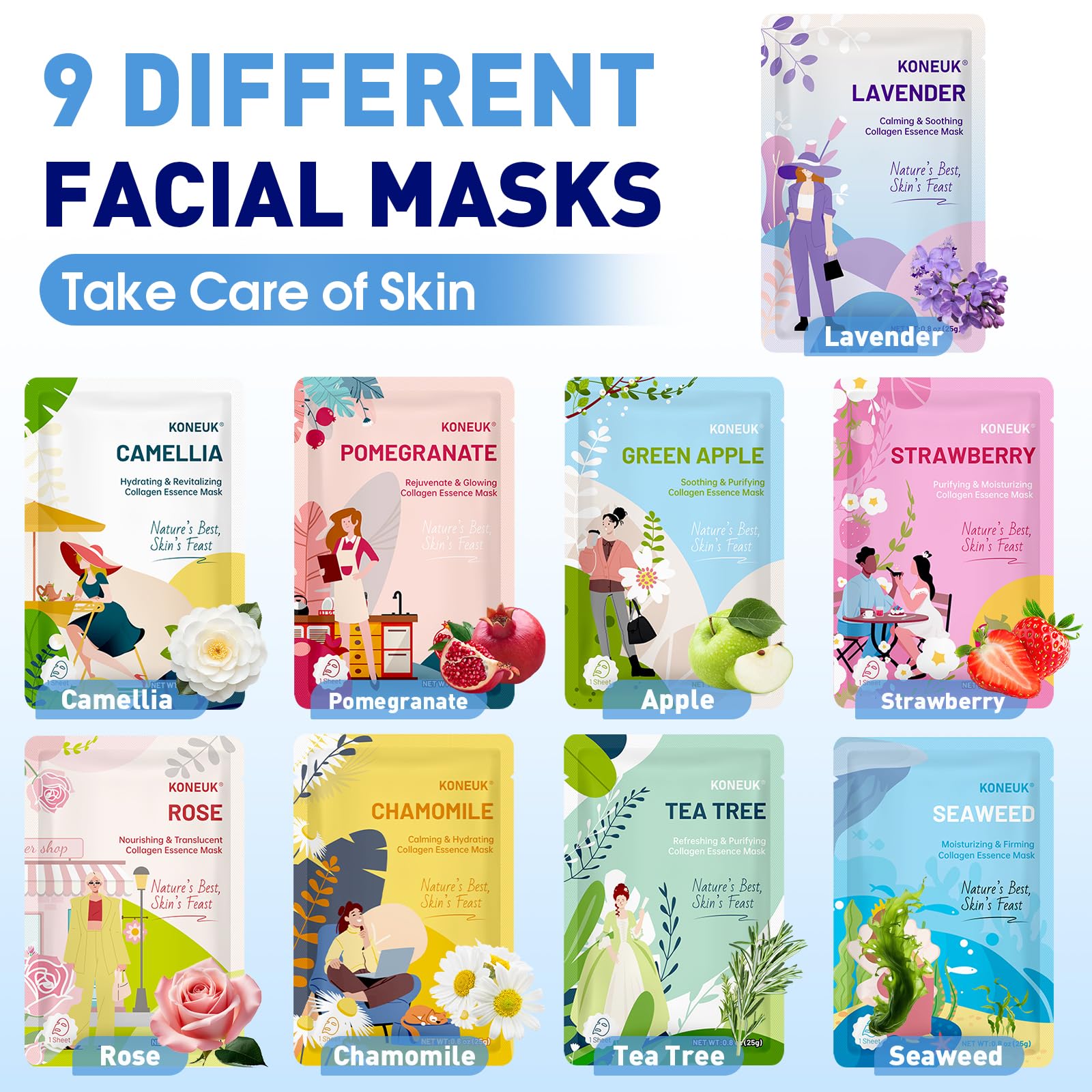 KONEUK rose mask for calming hydration and smooth texture.