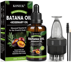 KONEUK Batana Oil bottle promotes nourished hair growth and elasticity.