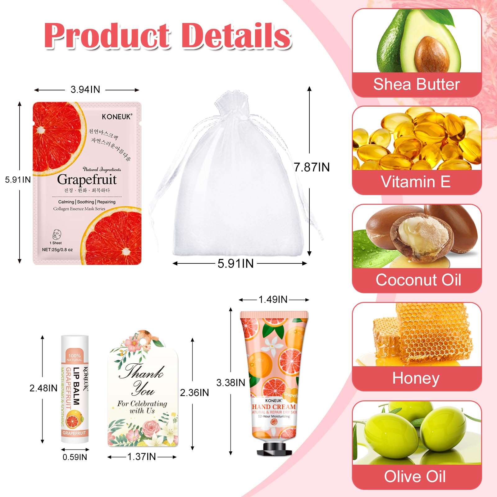 KONEUK bulk lip balm 30 pieces nourishes lips as gifts