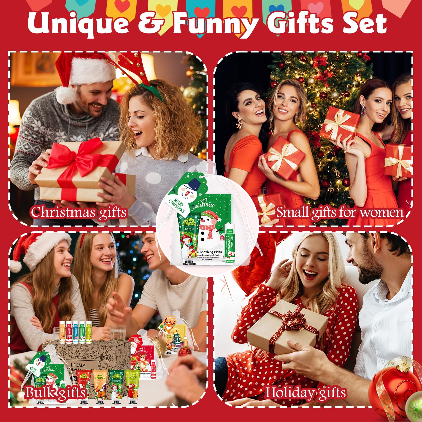 KONEUK festive designs decorate packaging to enhance holiday ambiance.