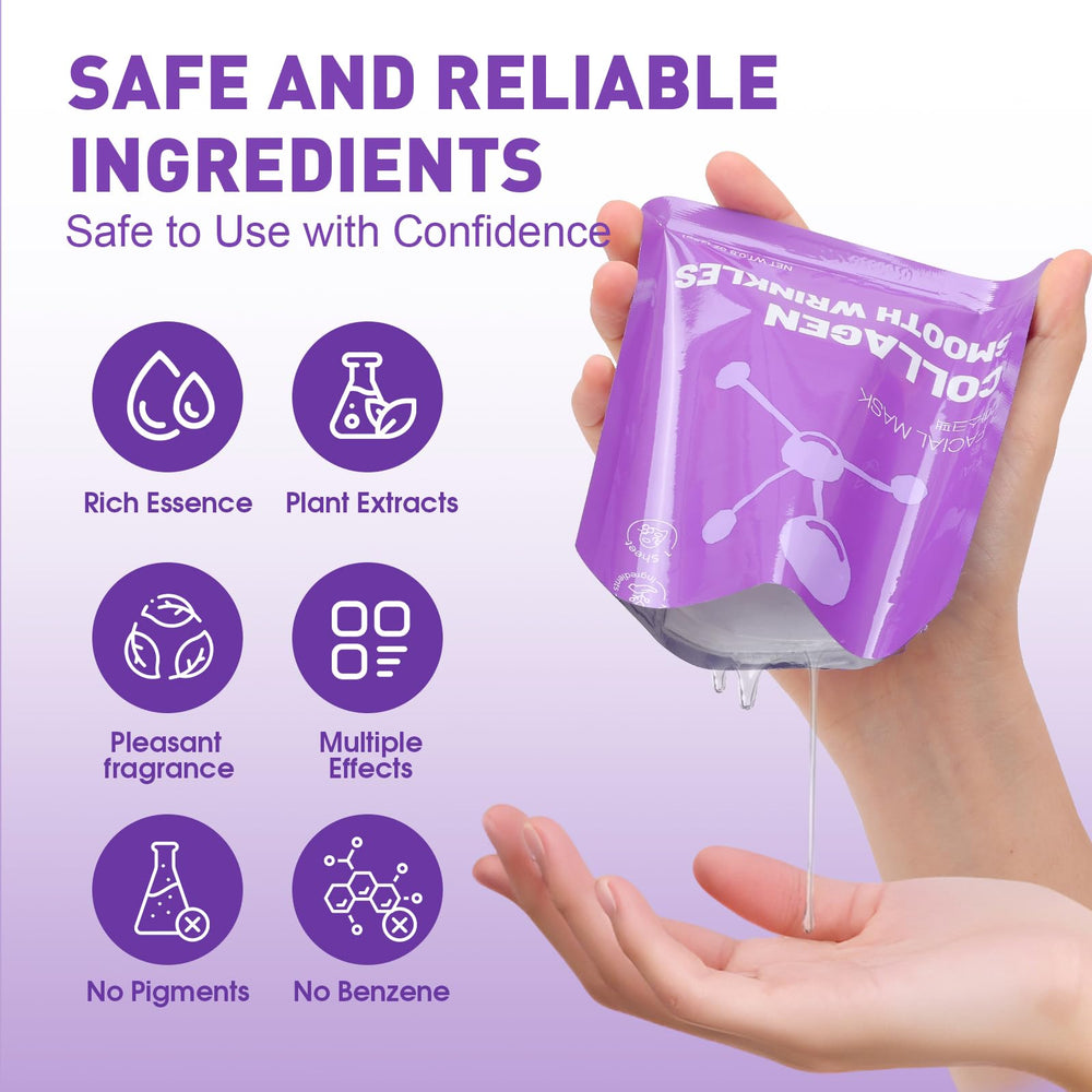 KONEUK face mask variety collage highlights collagen, seaweed, and aloe for balanced skin