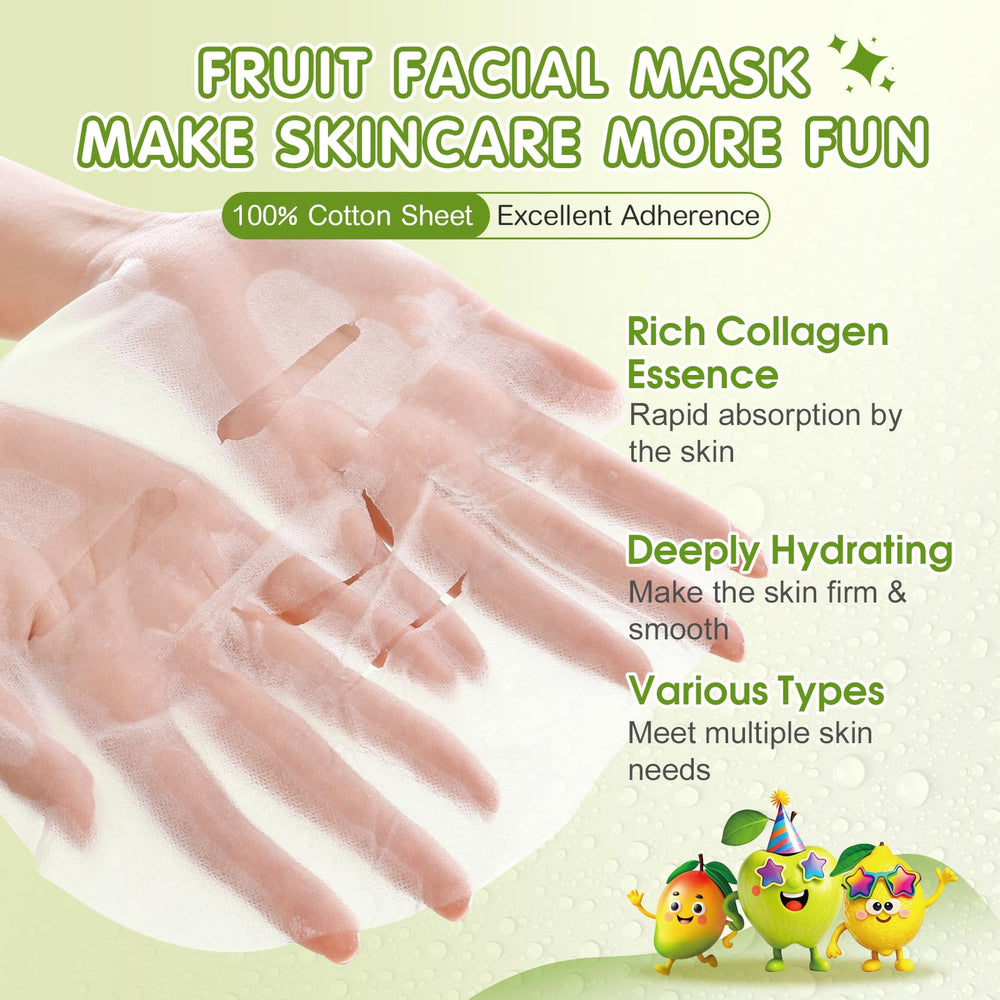 KONEUK fruit cartoon design mask focuses on playful spa moments that kids love