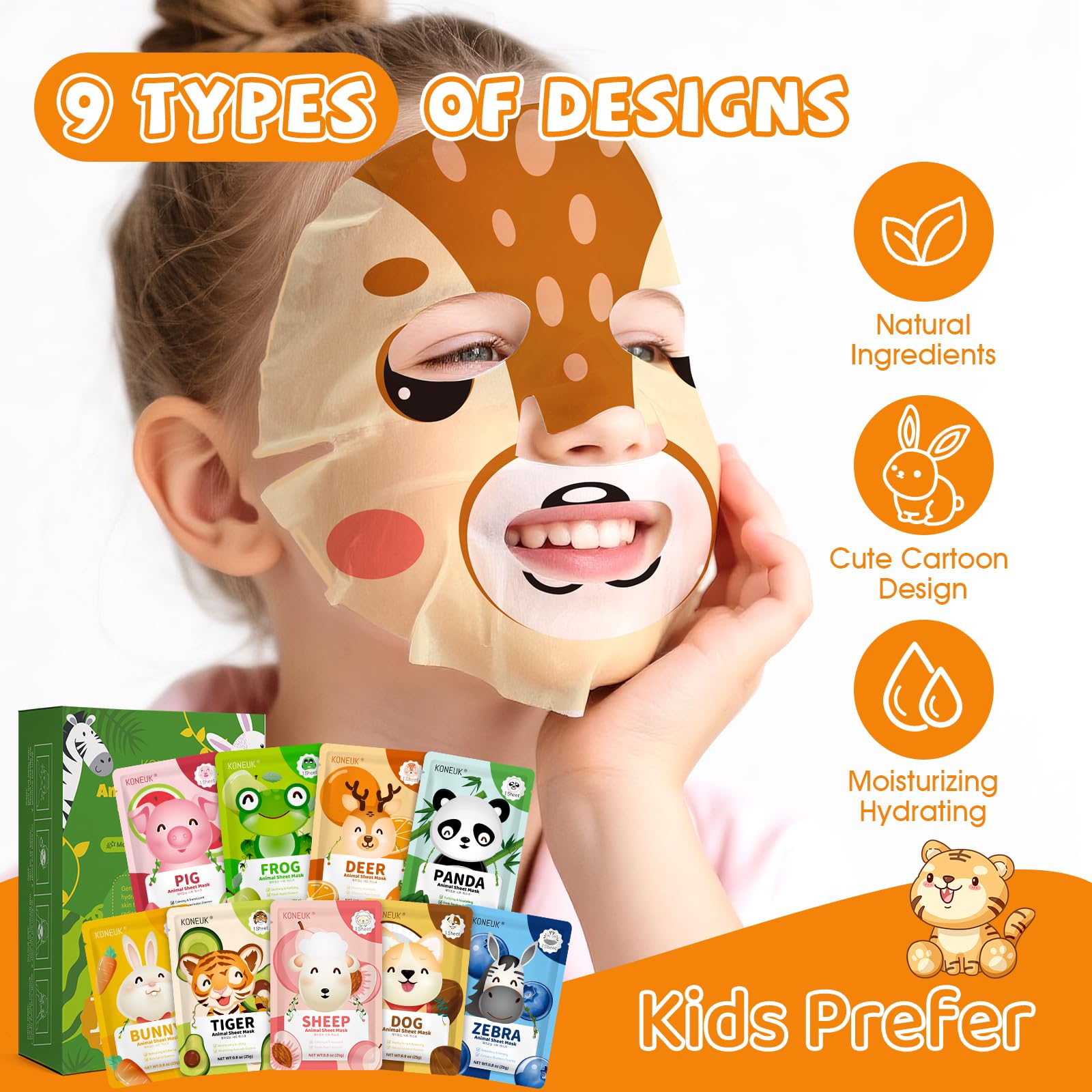 KONEUK panda-pattern mask promotes hydration and playful spa moments