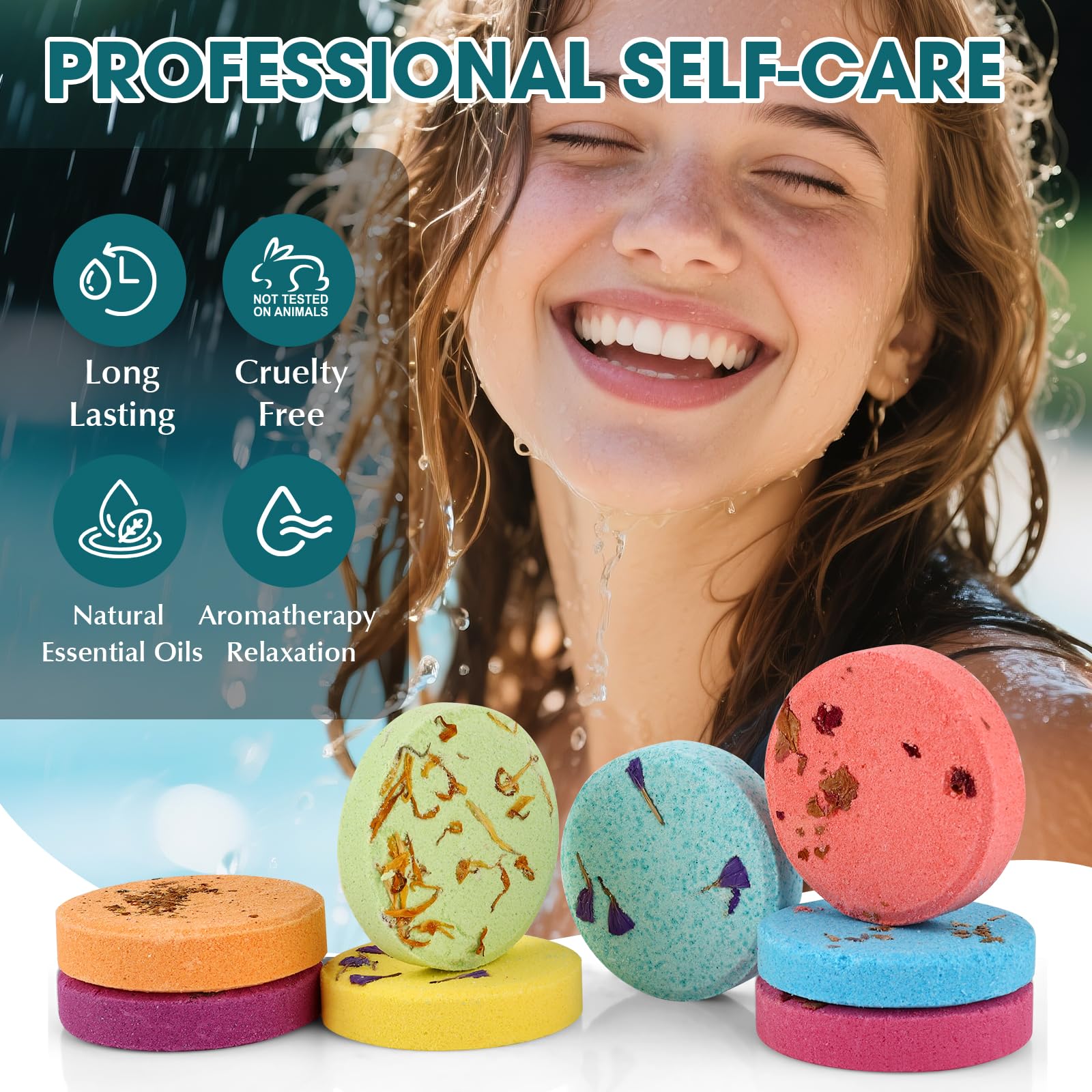 KONEUK rose shower steamer for calming spa inspired mood