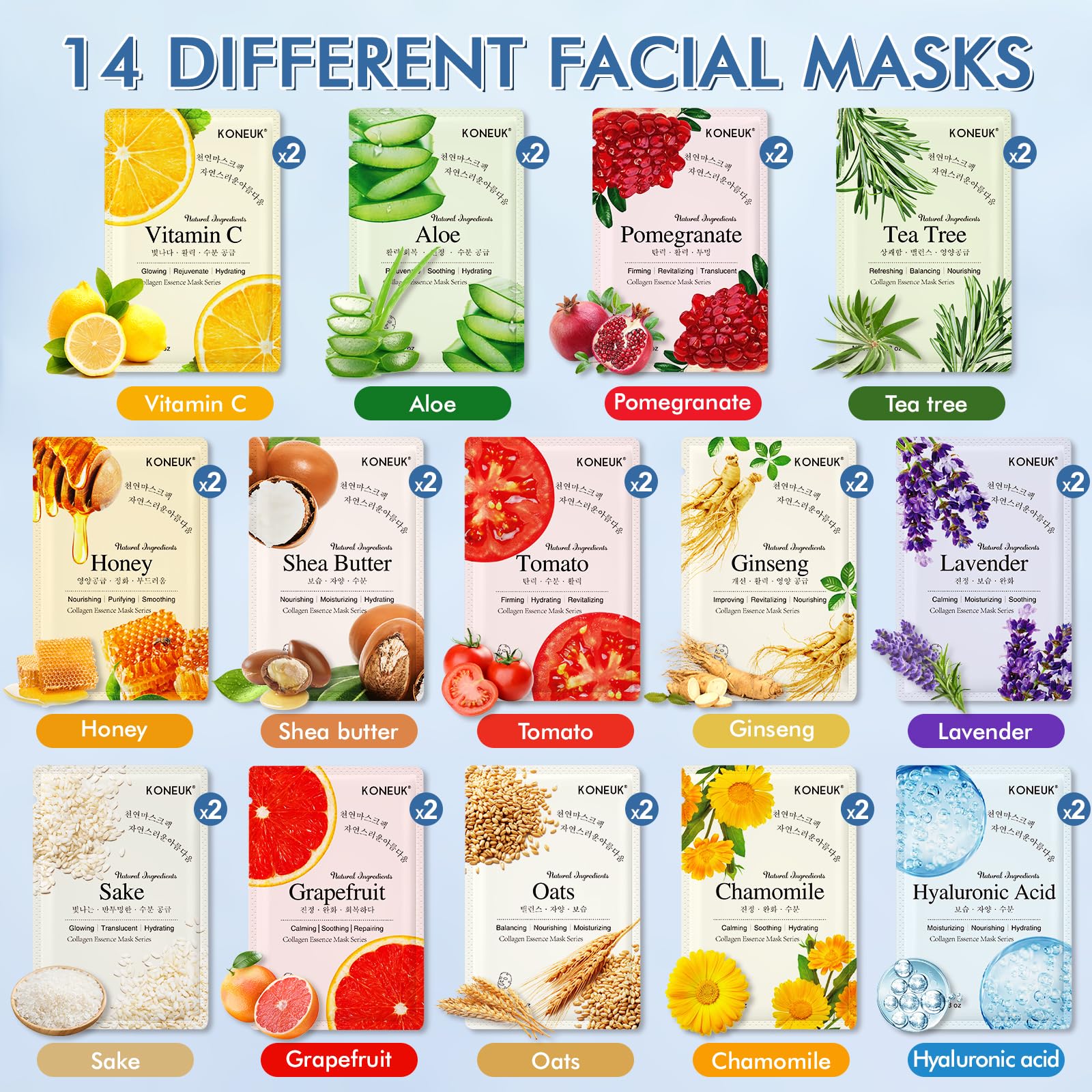 KONEUK all-skin-types collection conveys balanced, nourished skin potential.