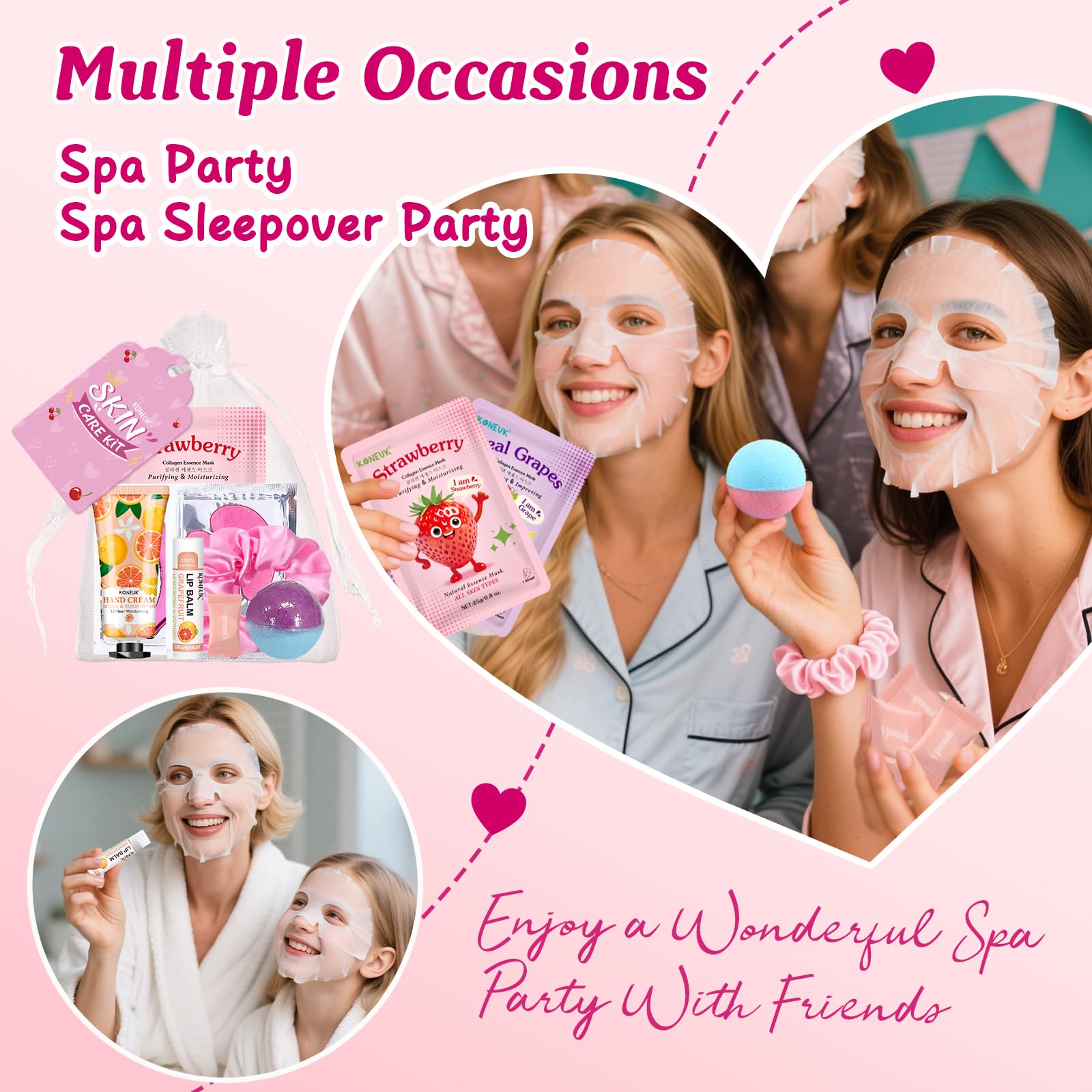 KONEUK spa party kit hand cream delivering moisture after activities