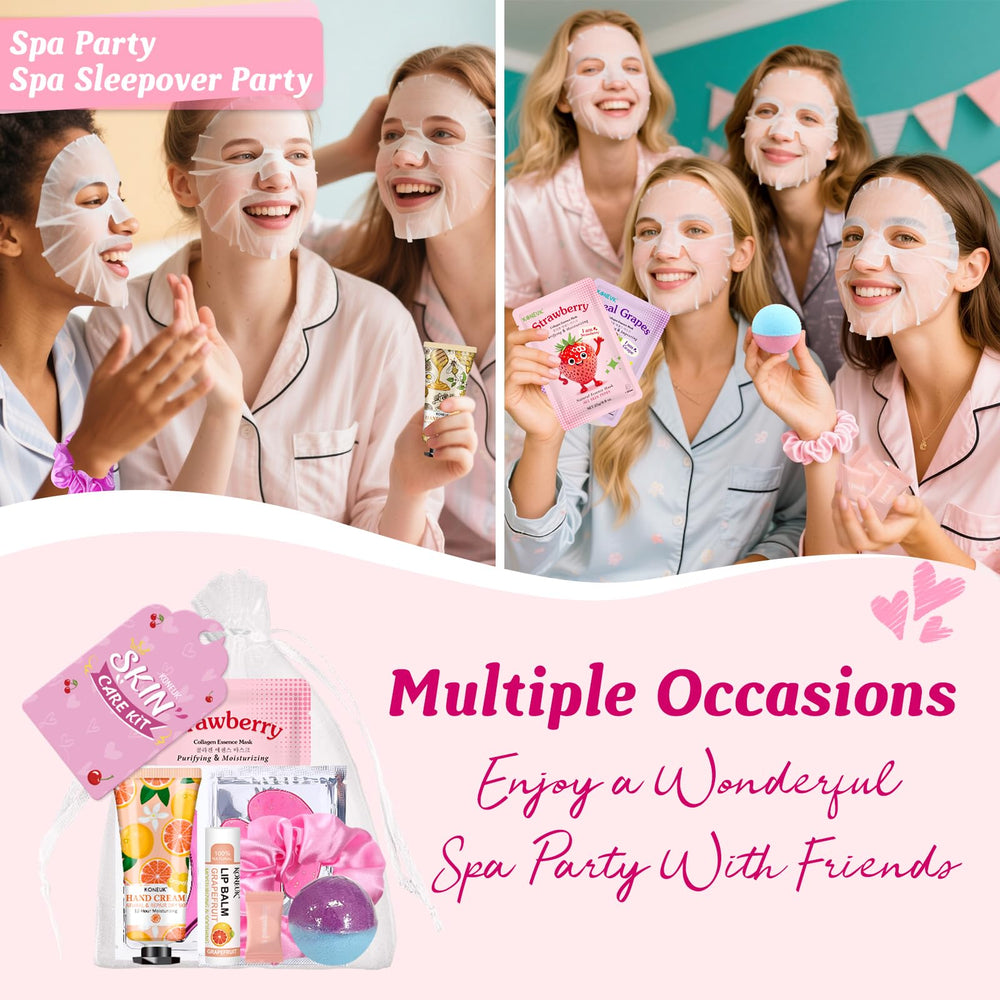 KONEUK spa party kit lip masks for lip care during a sleepover