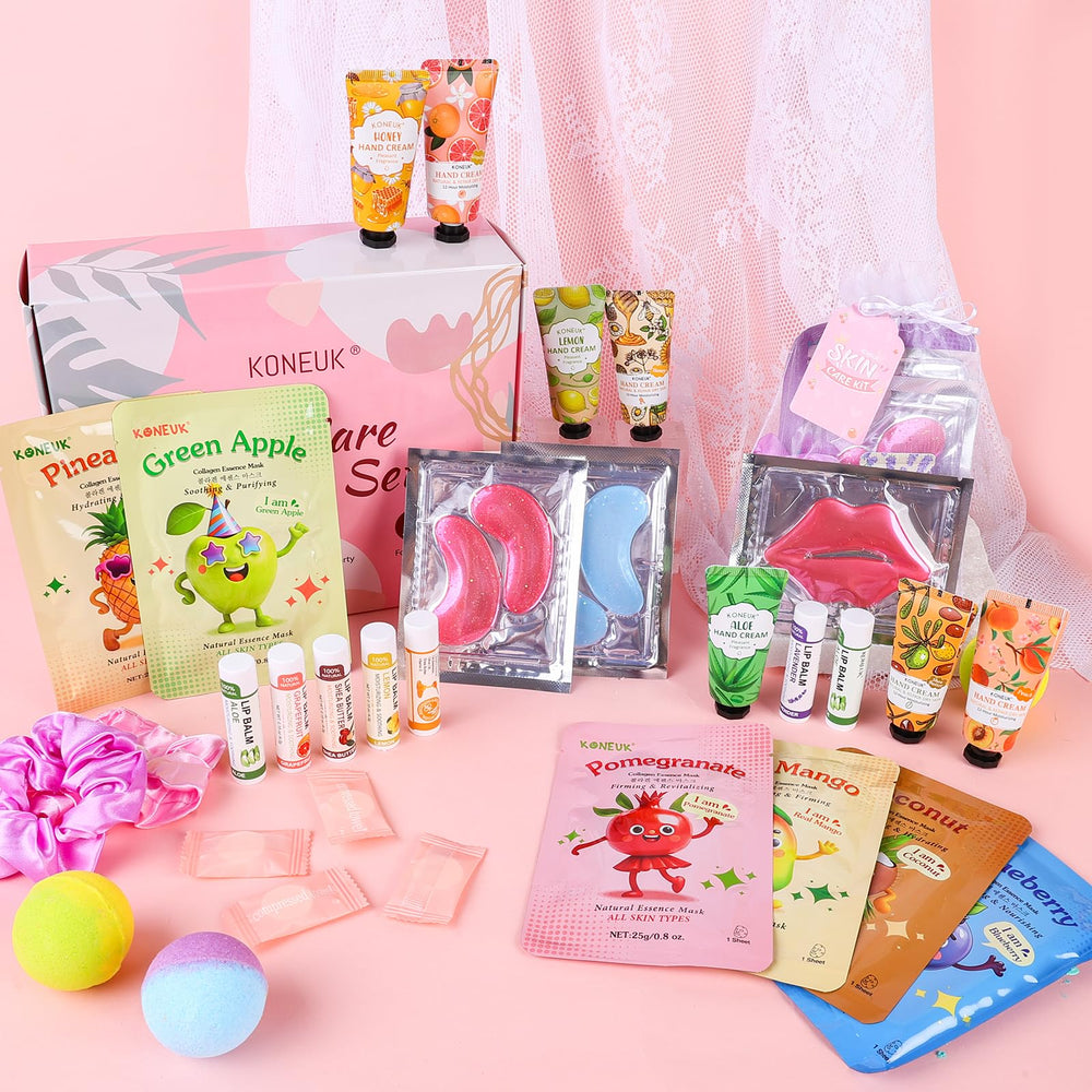 KONEUK spa party kit silk headbands adding a stylish spa look