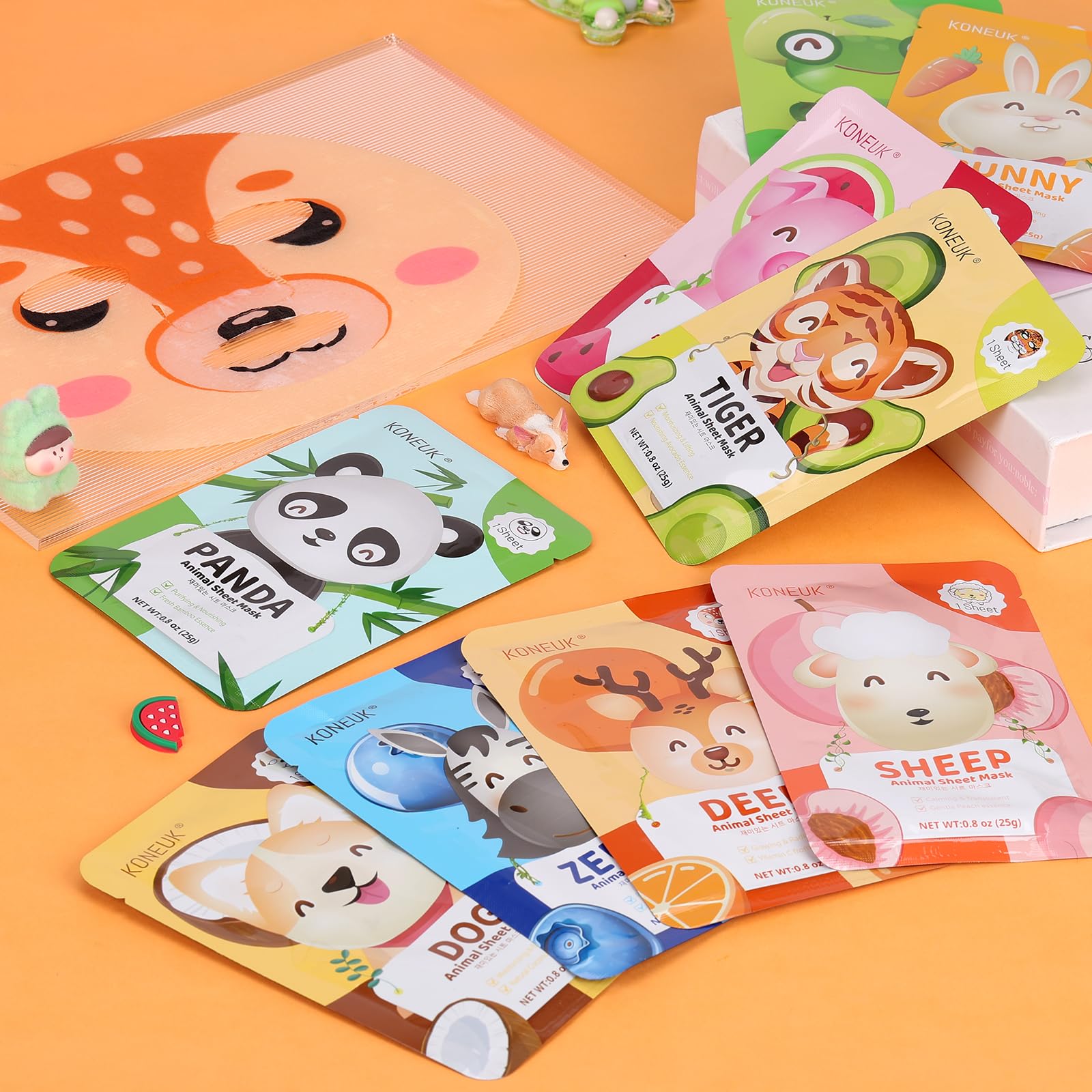 KONEUK tiger-pattern mask provides deep hydration while adding excitement to skincare routines