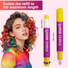 KongJuntzd hair chalk set applied by a child, demonstrating easy, safe temporary color.