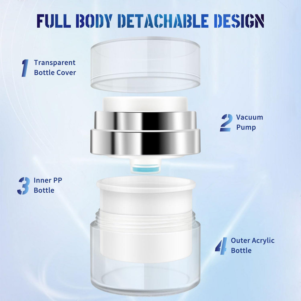 Konosnd airless pump jar 0-5oz-labels ideal for organizing cosmetics.