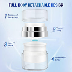 Konosnd airless pump jar 0-5oz-labels ideal for organizing cosmetics.