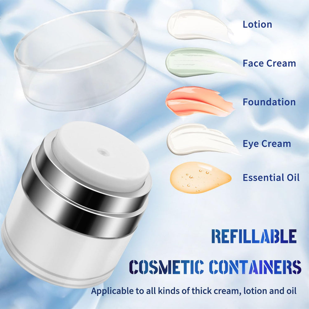 Konosnd airless pump jar 1oz cap shown for secure travel-size storage and reduced leakage.