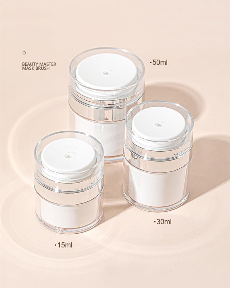 Konosnd airless pump jar easy-dispense feature reduces waste and avoids finger contact.