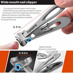 Konovo 360 rotating nail clippers head allows comfortable angles during use.