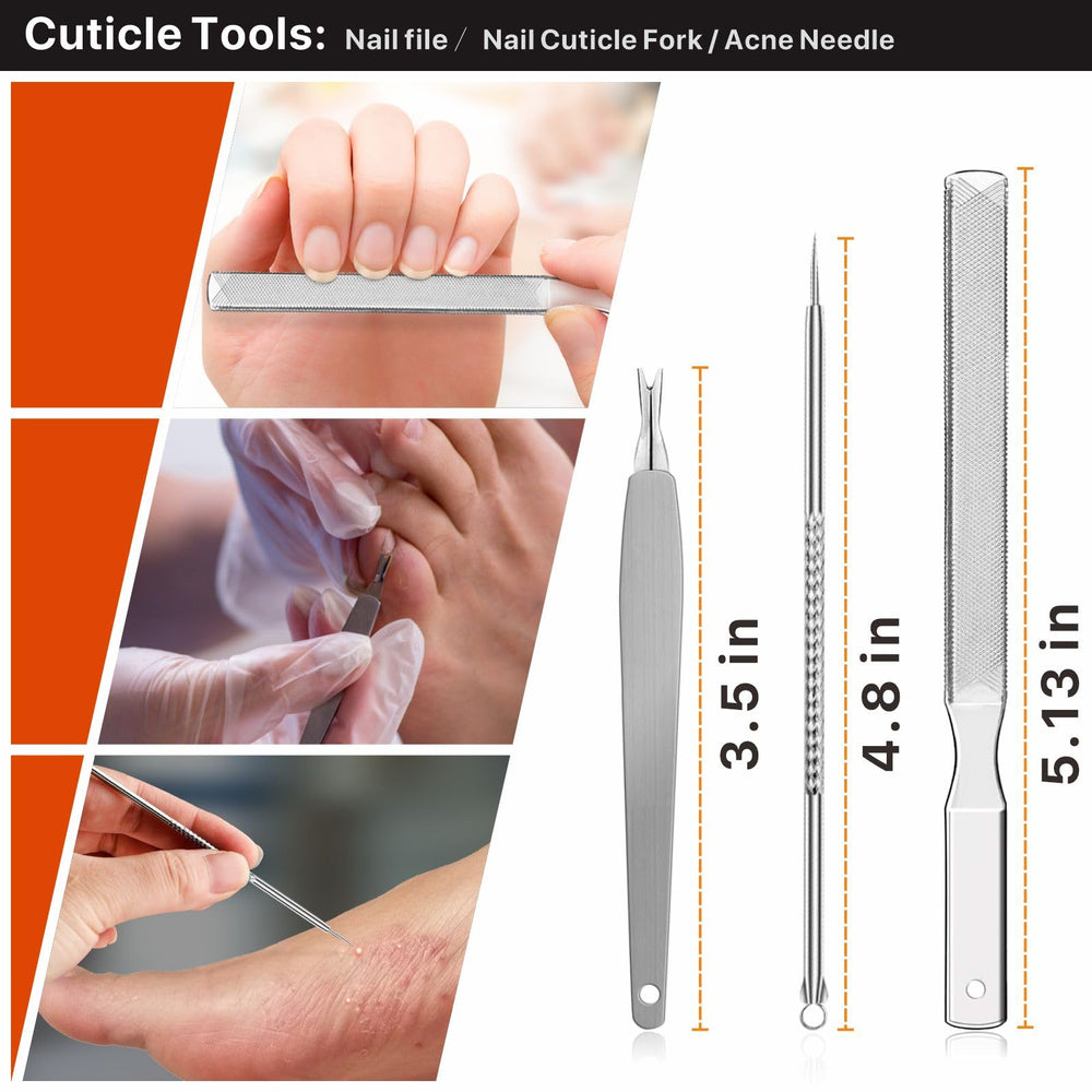 Konovo caja inoxidable: almacenamiento seguro para herramientas de uñas