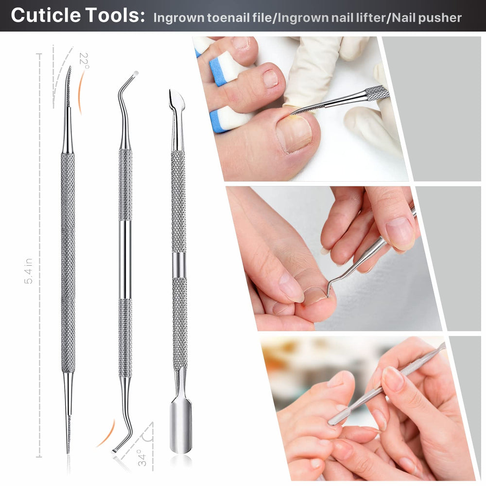 Konovo nail lifter and cuticle pusher for gentle prep.