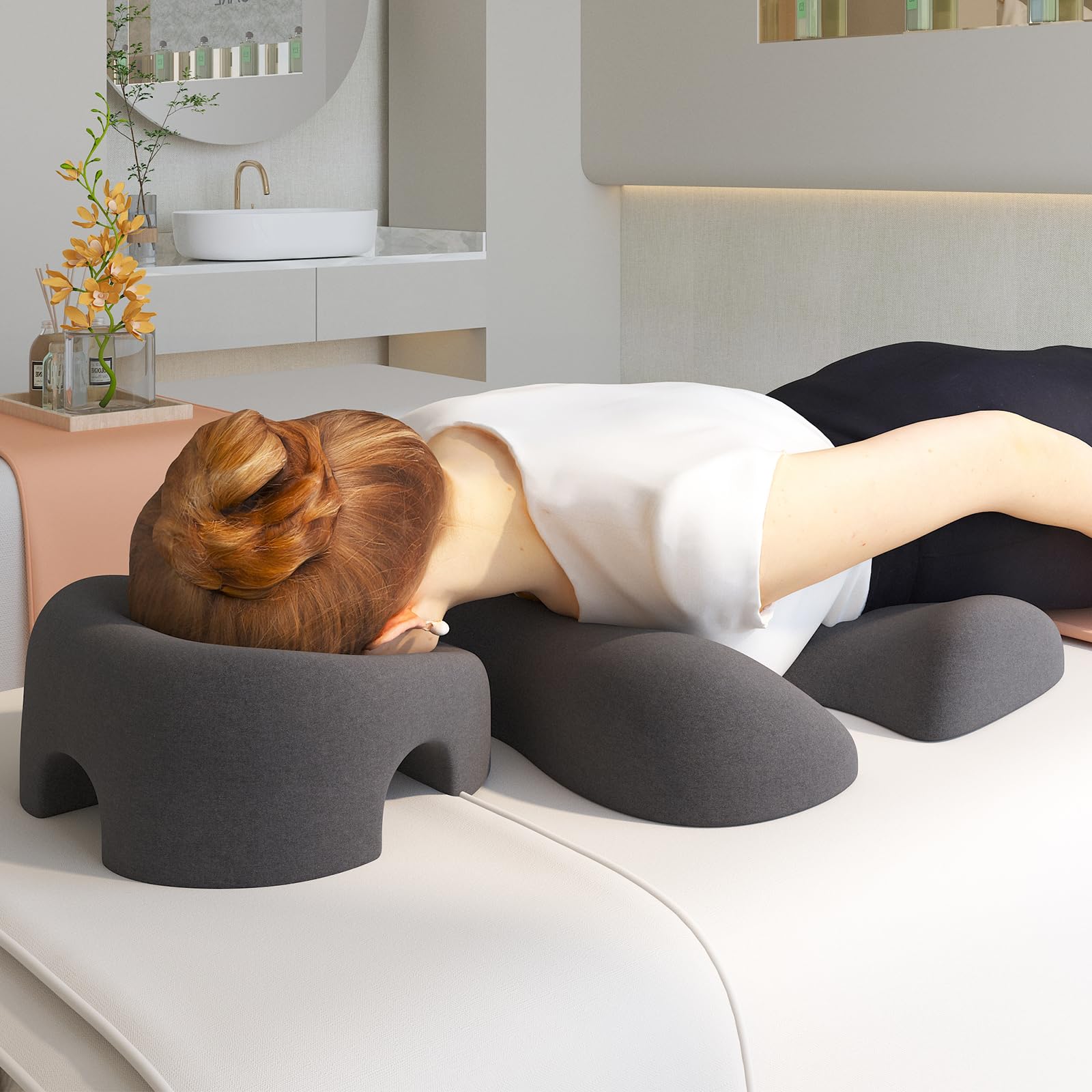 KONOVOLY face-down pillow hollow center aids breathing