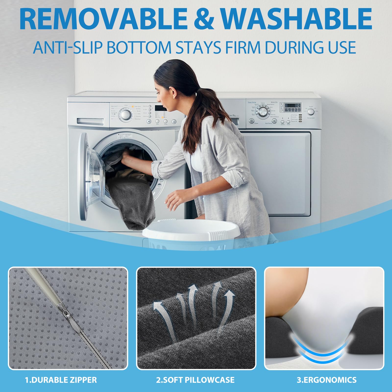 KONOVOLY non-slip bottom keeps pillow in place