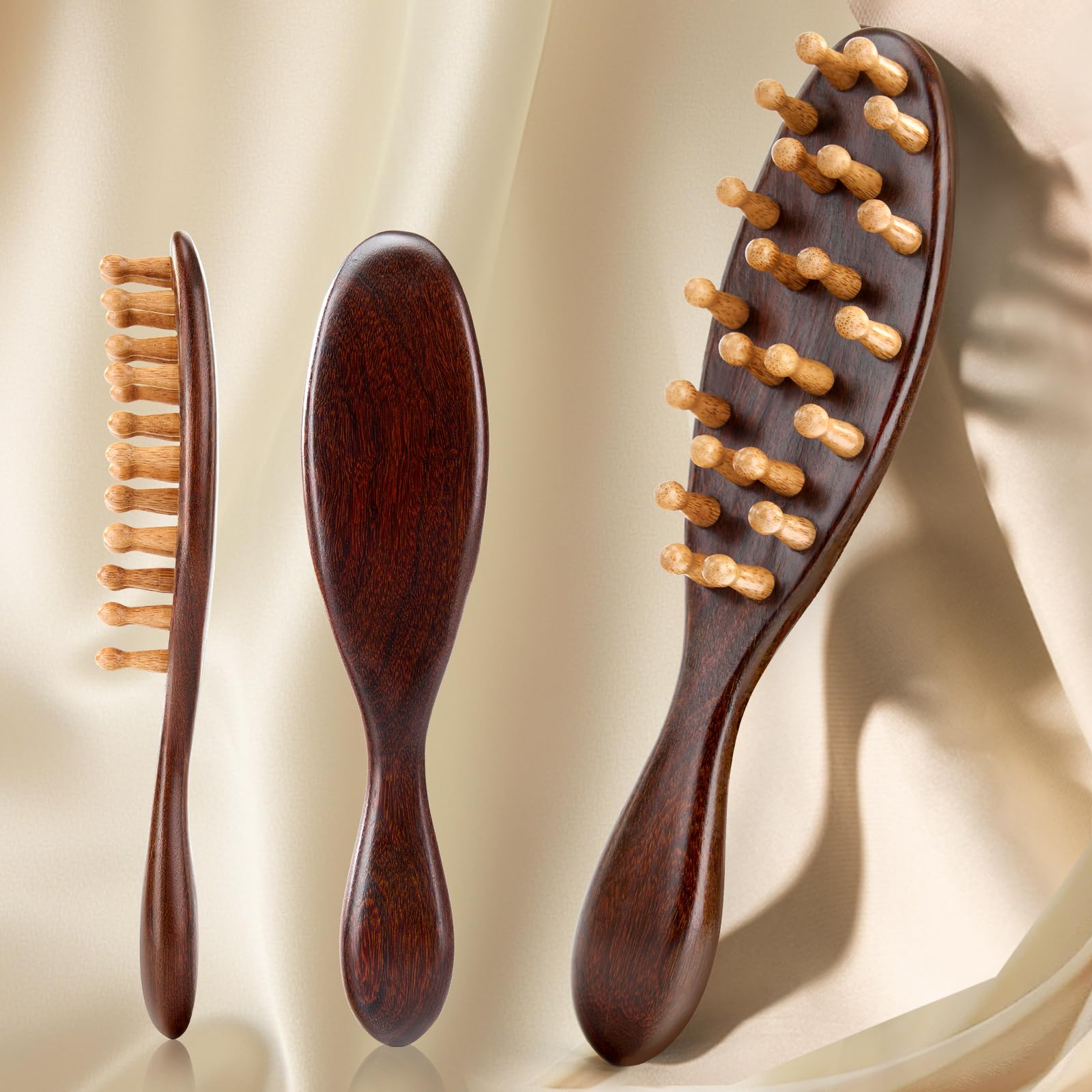 KONOVOLY sandalwood locs brush oil-distribution supports shinier locks.