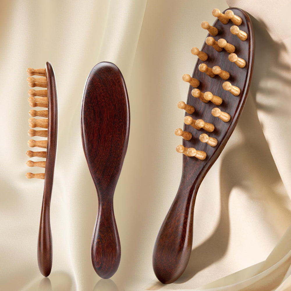 KONOVOLY sandalwood locs brush oil-distribution supports shinier locks.