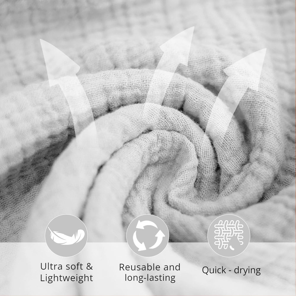 Konssy 11x11 inch towels in action during daily cleansing and makeup removal.