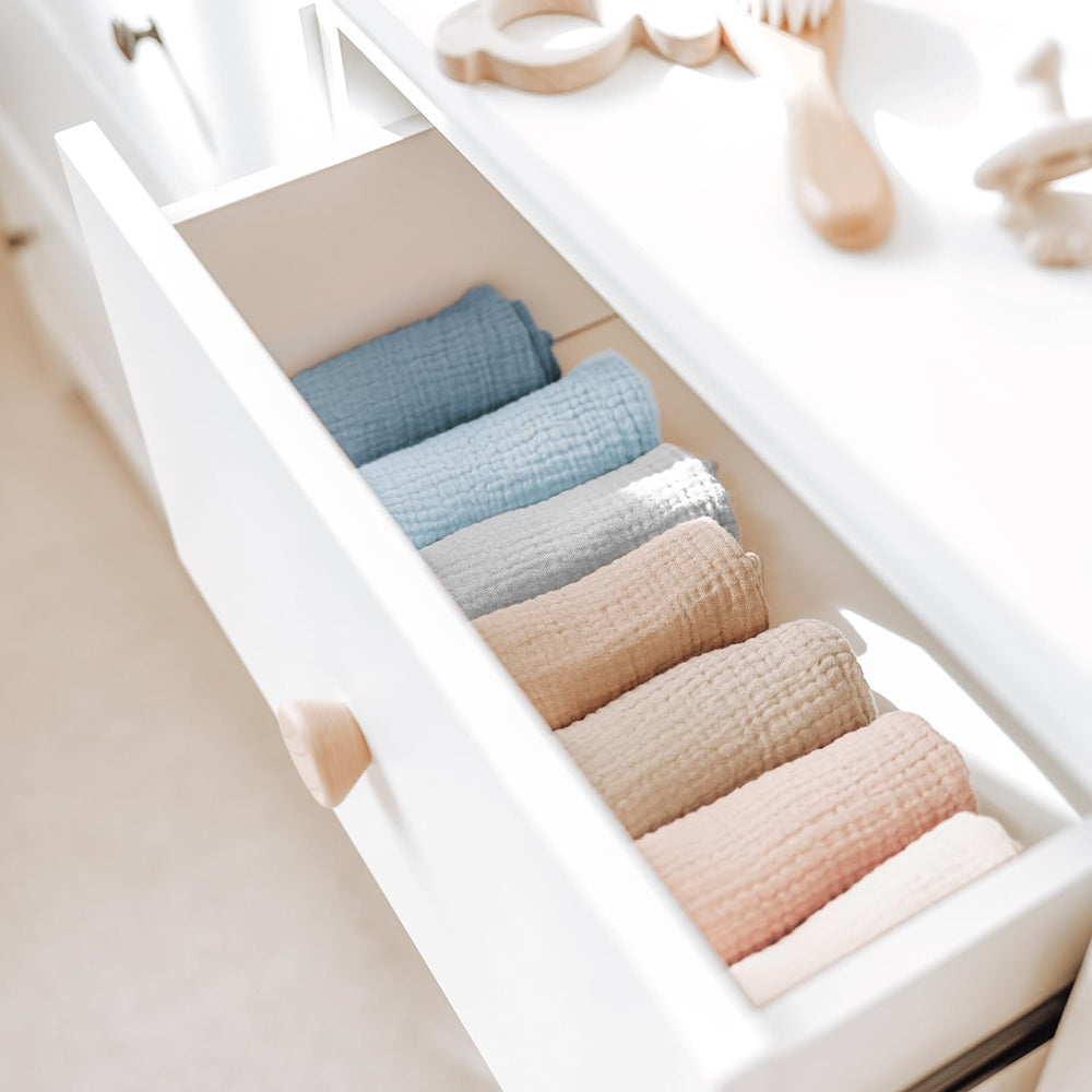 Konssy lightweight muslin cloths suitable for traveling kits and on-the-go use