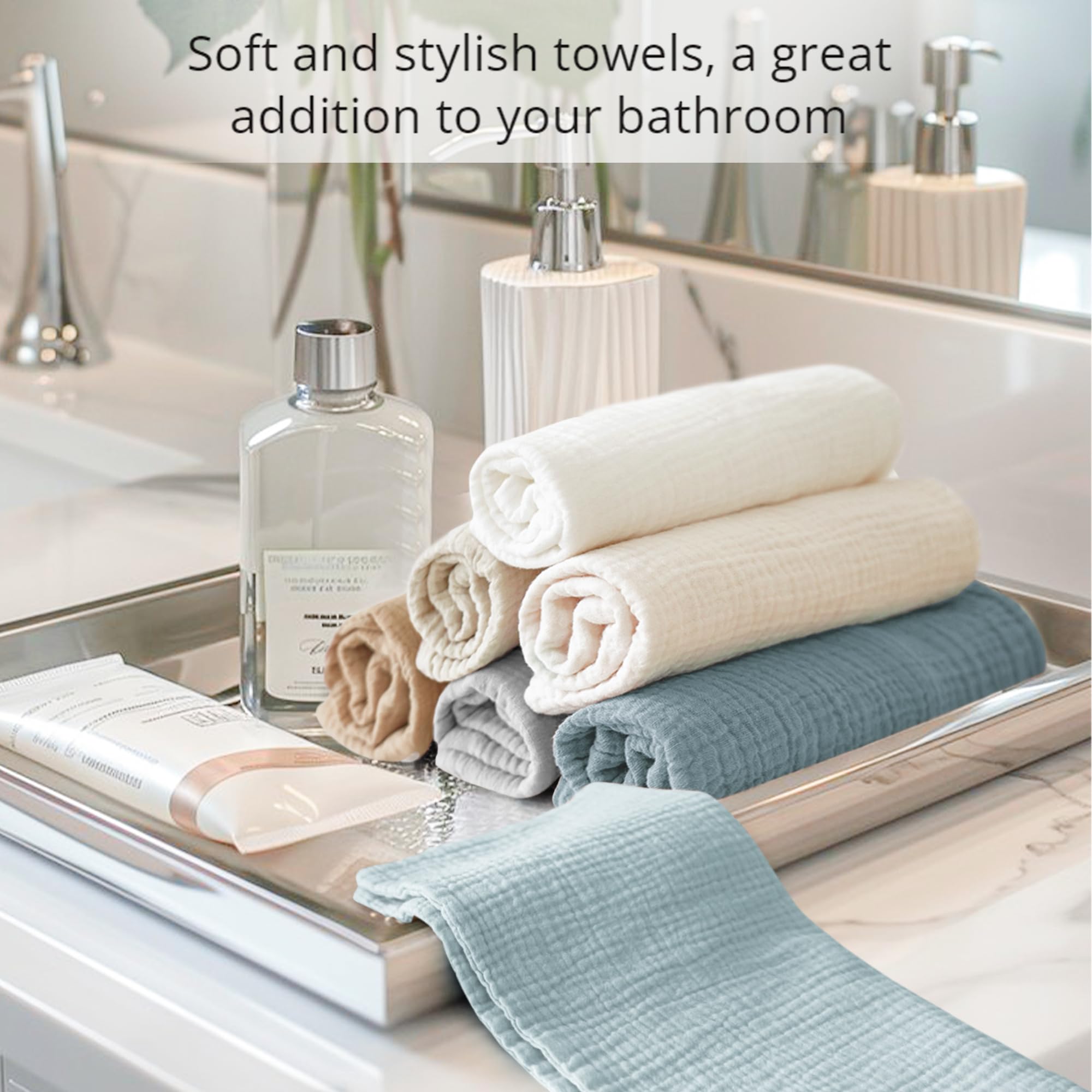 Konssy neutral color face towels versatile everyday essential