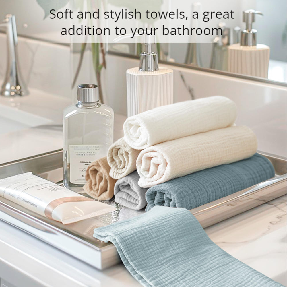 Konssy neutral color face towels versatile everyday essential