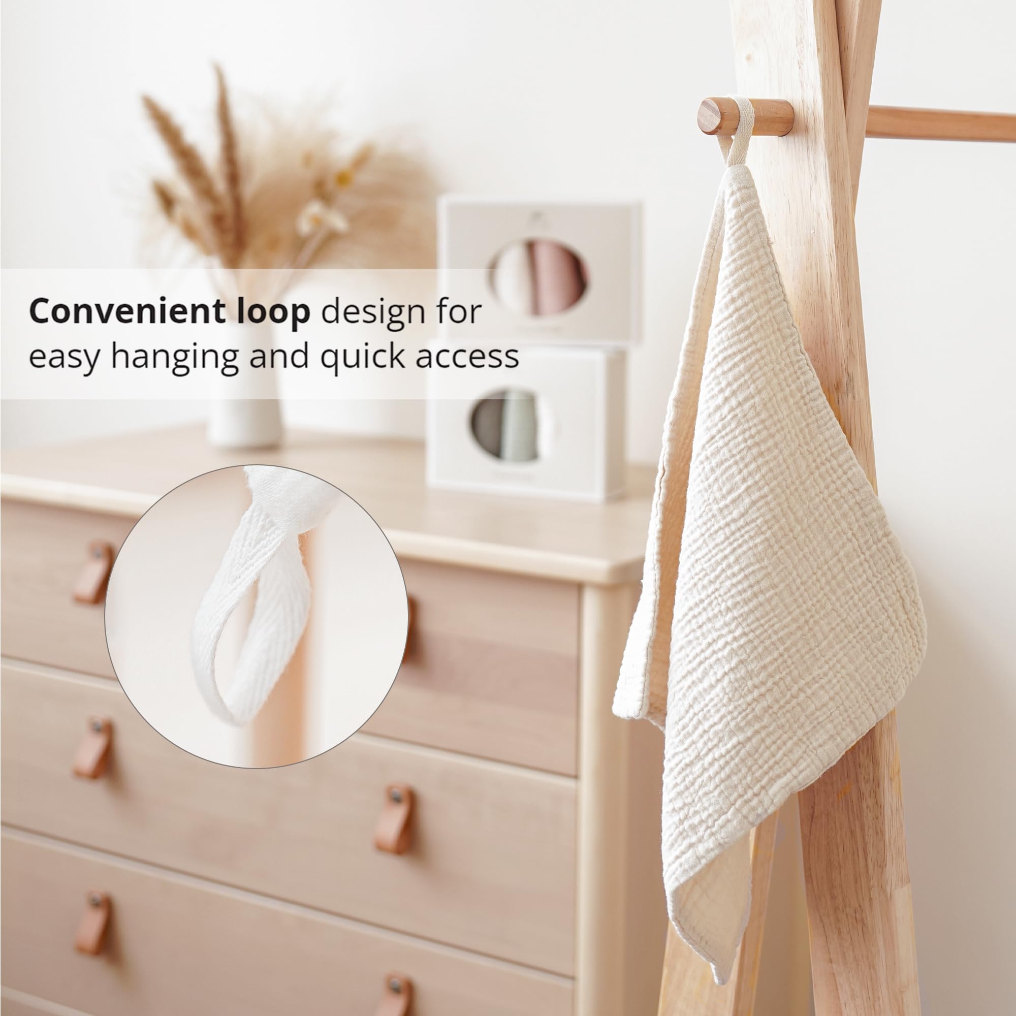 Konssy reusable wash cloths emphasizing eco-friendly, long-lasting comfort.