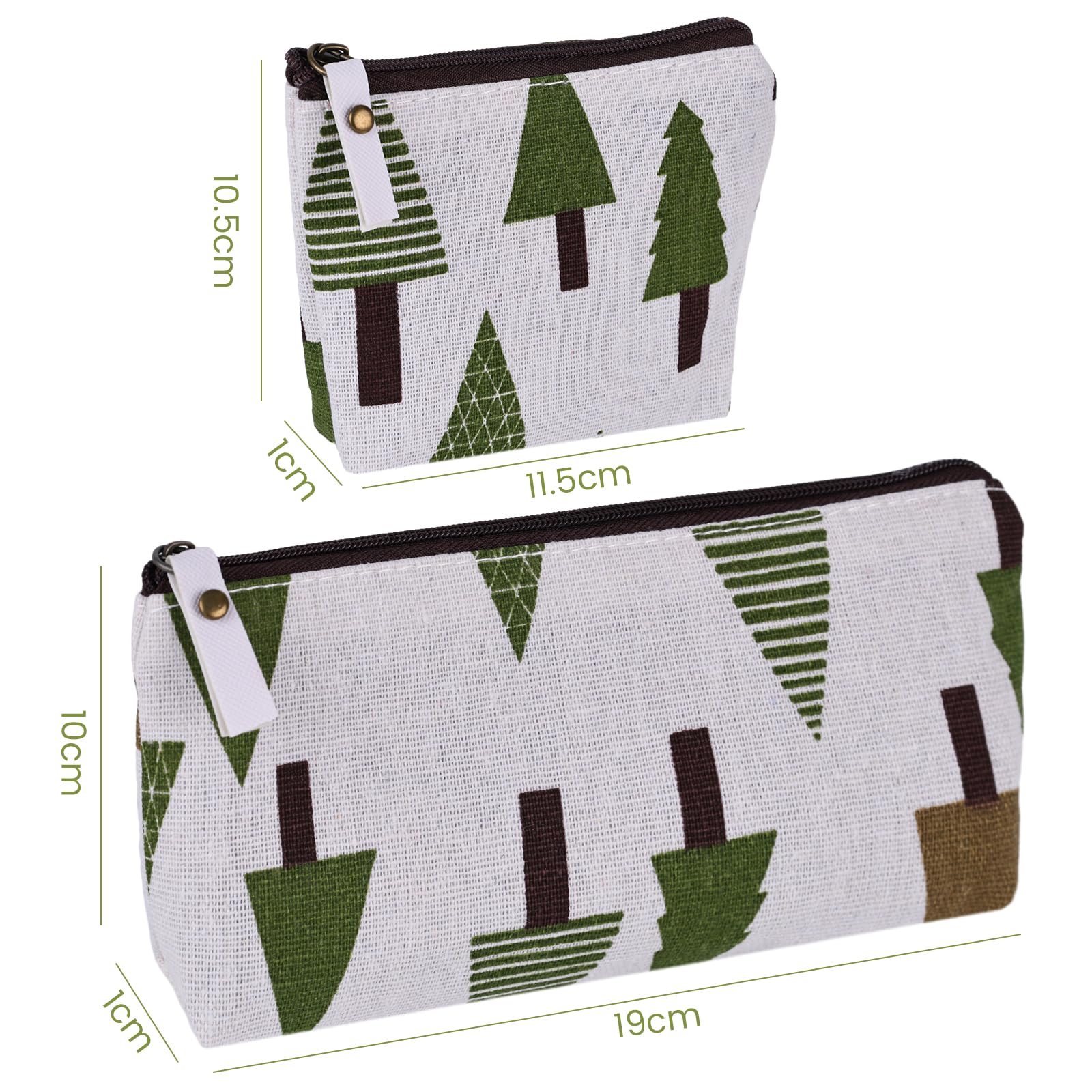 Koogel canvas pencil bag forest pattern ideal for school supplies