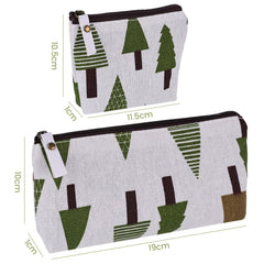 Koogel canvas pencil bag forest pattern ideal for school supplies