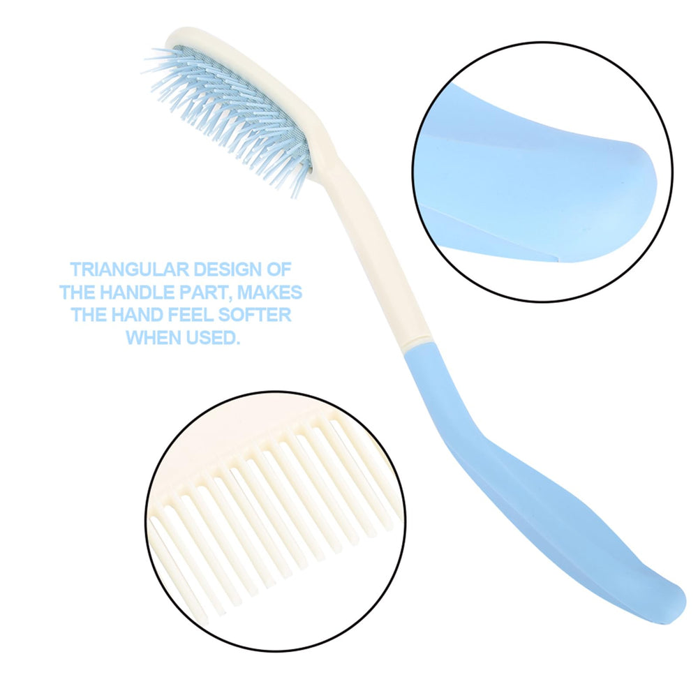 KooingTech long handle brush grip close-up highlighting non-slip surface for secure use.