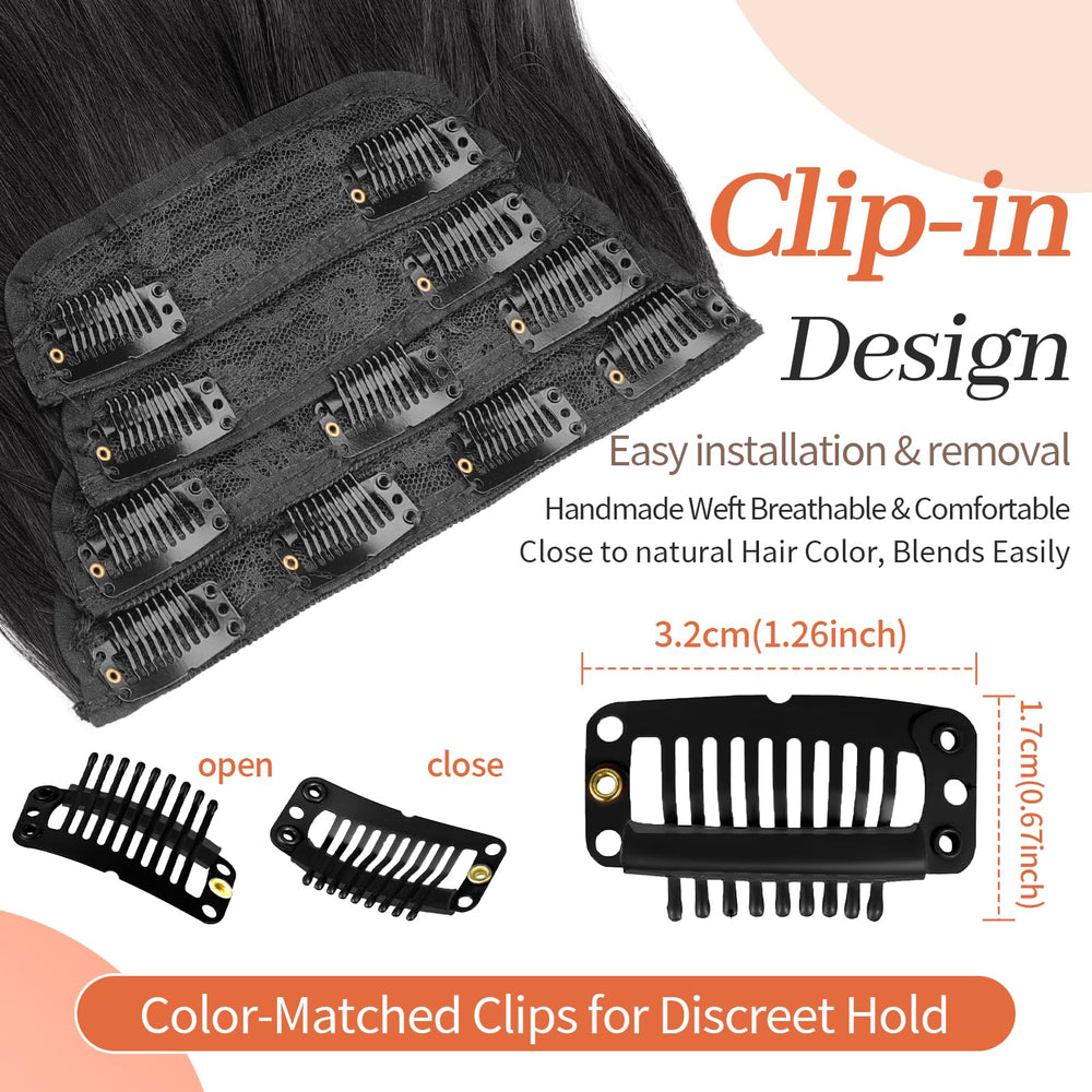 Kookastyle 4.5-inch wide weft with two clips for secure attachment.