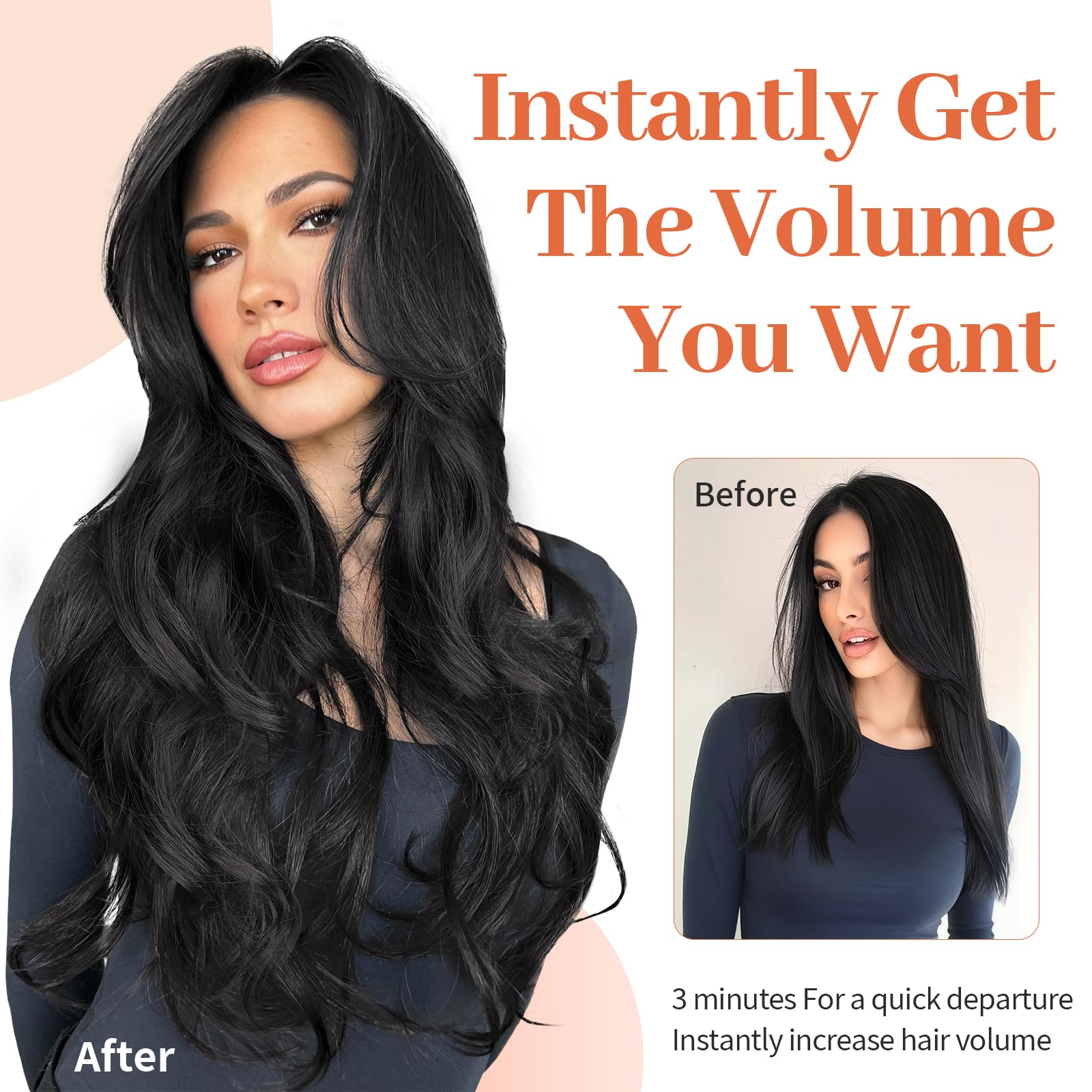 Kookastyle 5.5-inch wide weft with three clips for fuller coverage.