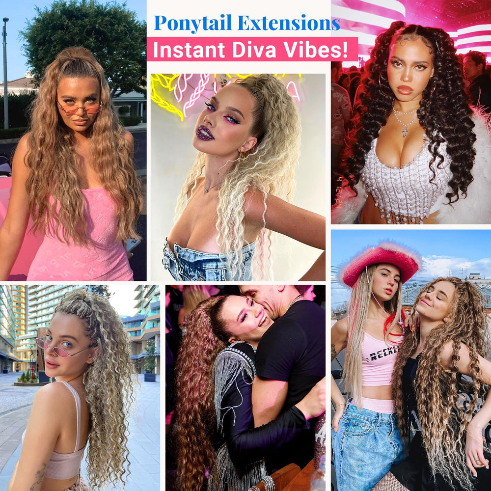 KooKaStyle pony tail 30inch breathable mesh interior protects scalp while delivering comfort