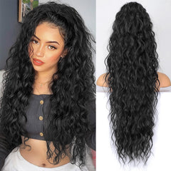 KooKaStyle pony tail 30inch drawstring closeup shows natural-looking heat-friendly synthetic texture for everyday wear