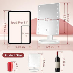 KOOKIN vanity mirror rotates 180 degrees for optimal viewing angle